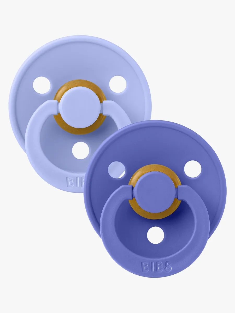 BIBS Colour Napp 2-Pack Latex Stl 1 Anatomisk, Hush/Grape