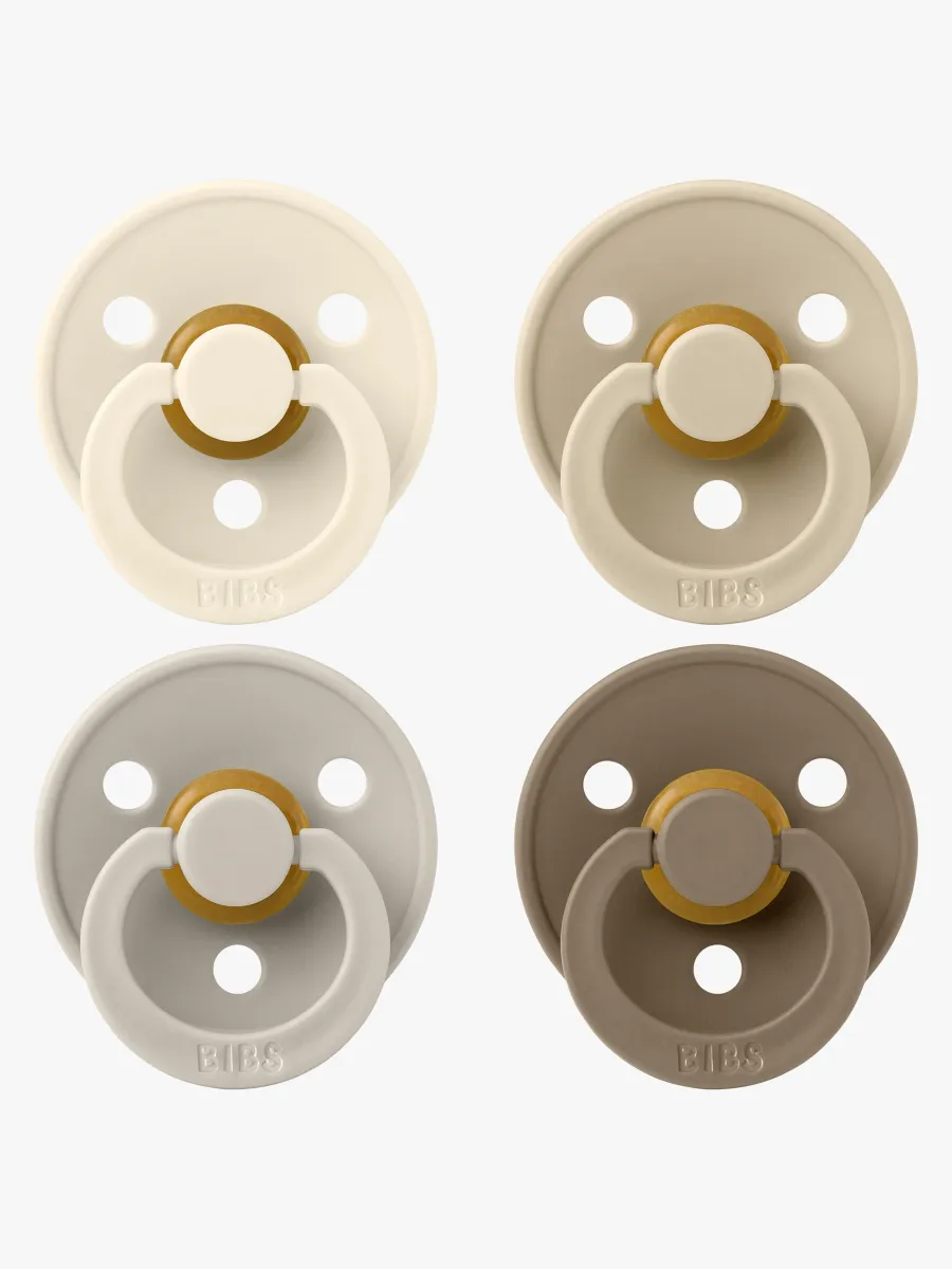 BIBS Colour Napp 4-Pack Latex Stl 2, Ivory/Sand/Vanilla/Dark Oak