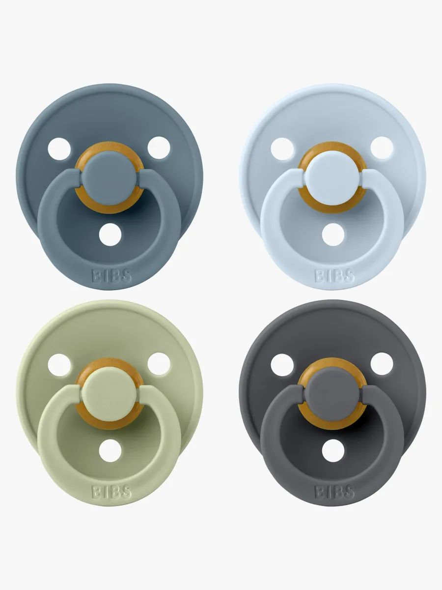 BIBS Colour Napp 4-Pack Latex Stl 2, Petrol/Sage/Baby Blue/Iron