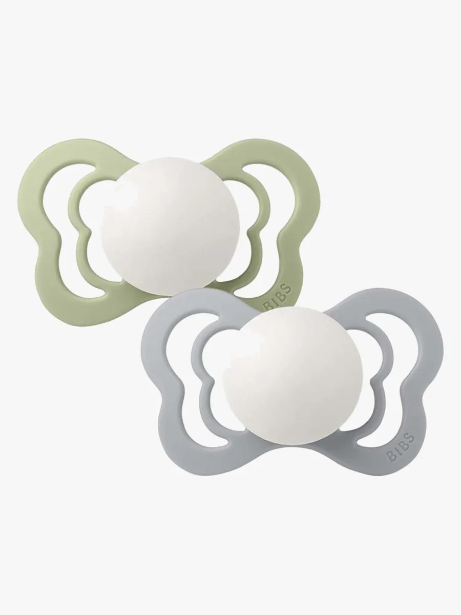 BIBS Couture Napp 2-pack Latex Stl 1 Anatomisk, Sage Glow/Cloud Glow