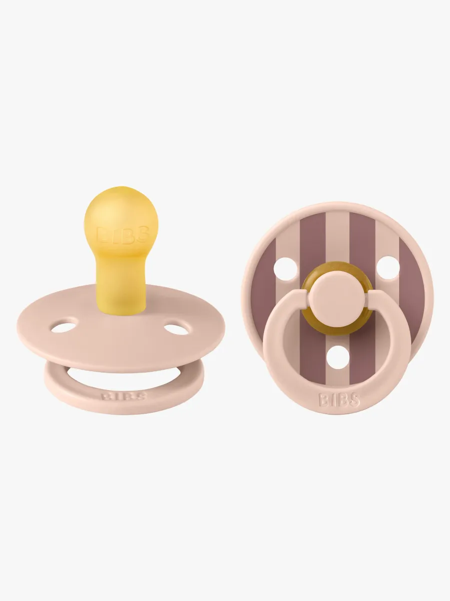 BIBS Studio Colour Block Napp 2-Pack Latex Stl 1, Blush Mix