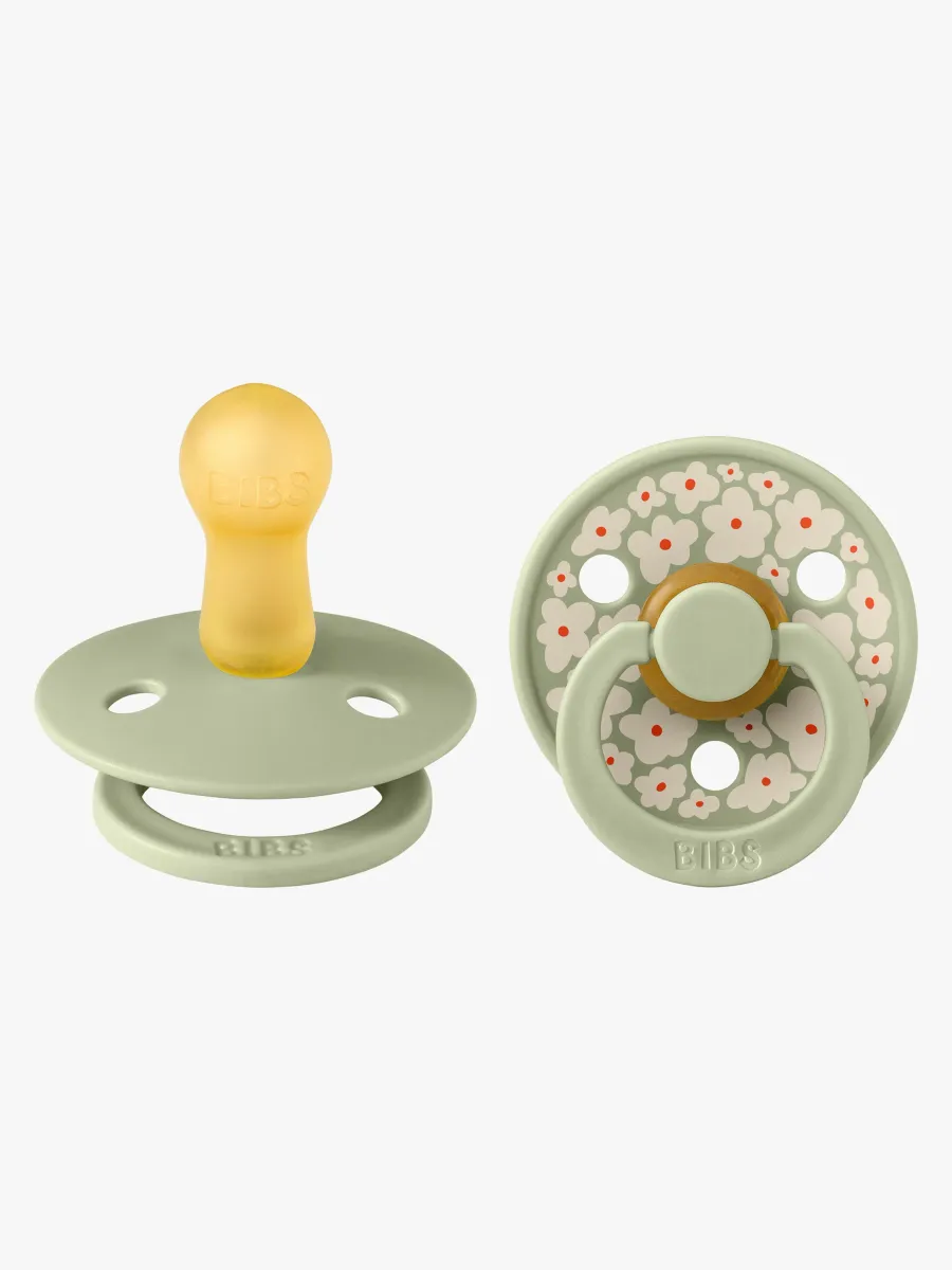 BIBS Studio Colour Napp 2-Pack Latex Stl 2 Rund, Jasmine/Sage Mix