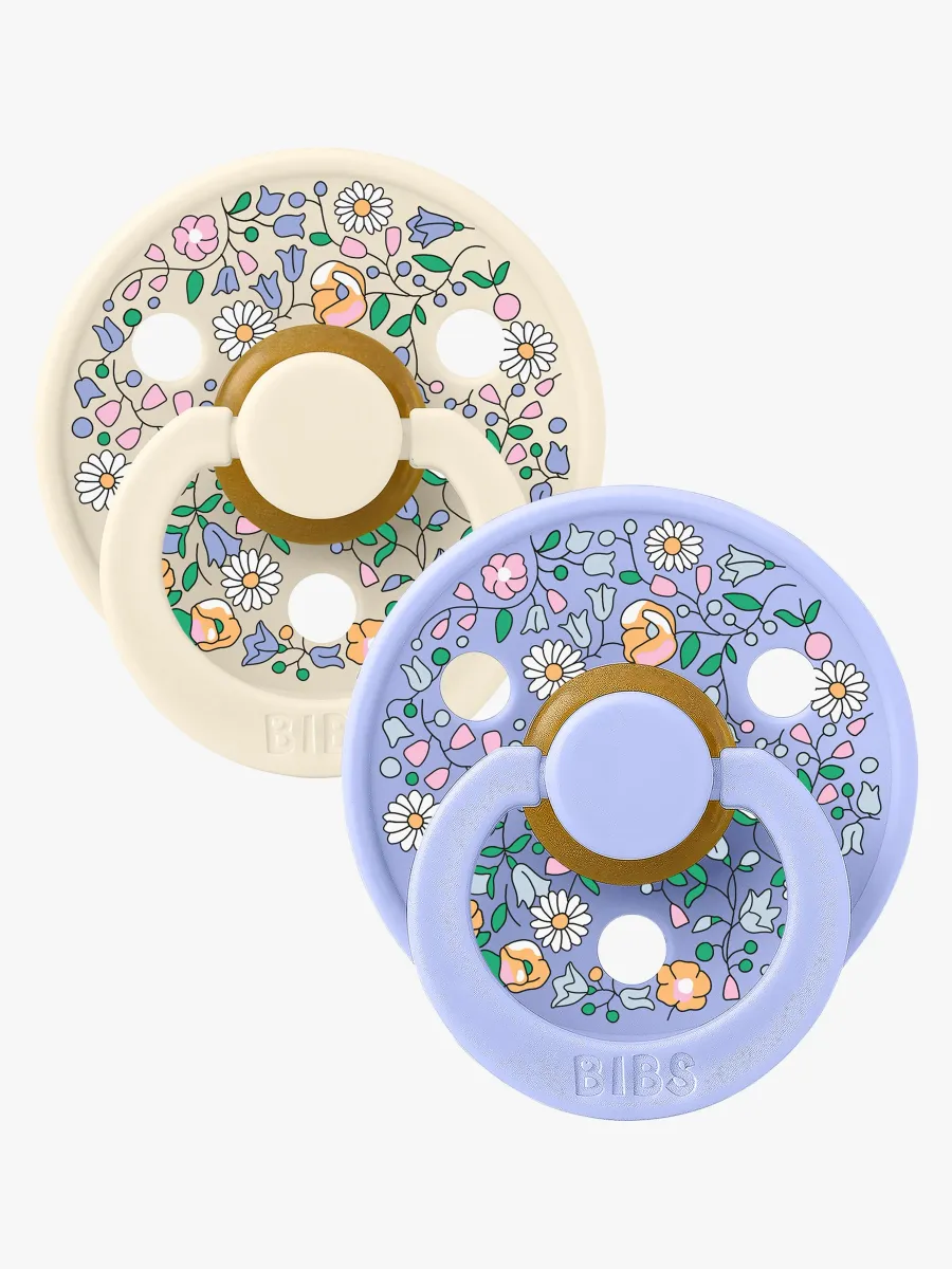 BIBS x Liberty Colour Chloe Meadow Napp 2-Pack Latex Stl 2, Ivory Mix