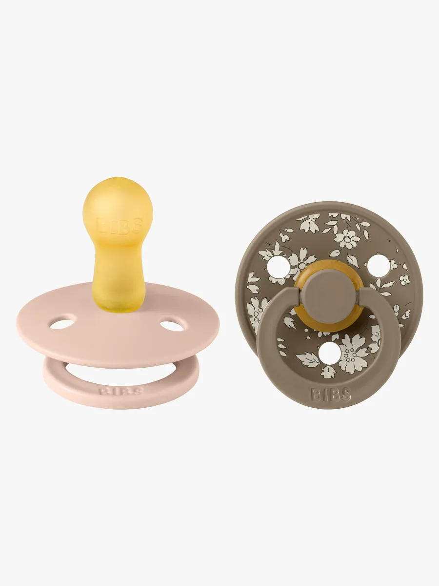 BIBS x Liberty Colour Napp 2-Pack Latex Stl 2 Rund, Capel/Blush Mix