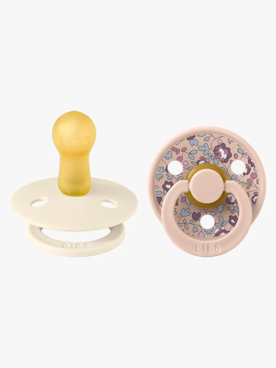 BIBS x Liberty Colour Napp 2-Pack Latex Stl 2 Rund, Eloise/Blush Mix