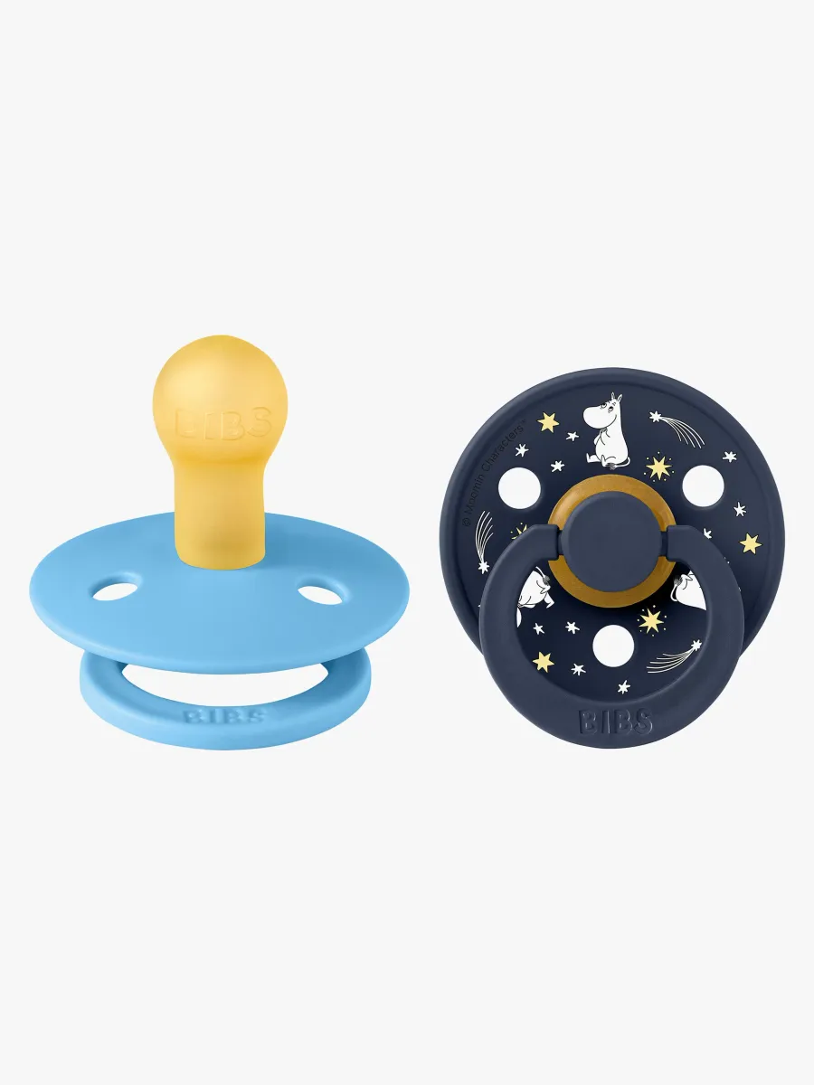 BIBS x Moomin Colour Good Night Napp 2-Pack Latex Stl 1, Breeze