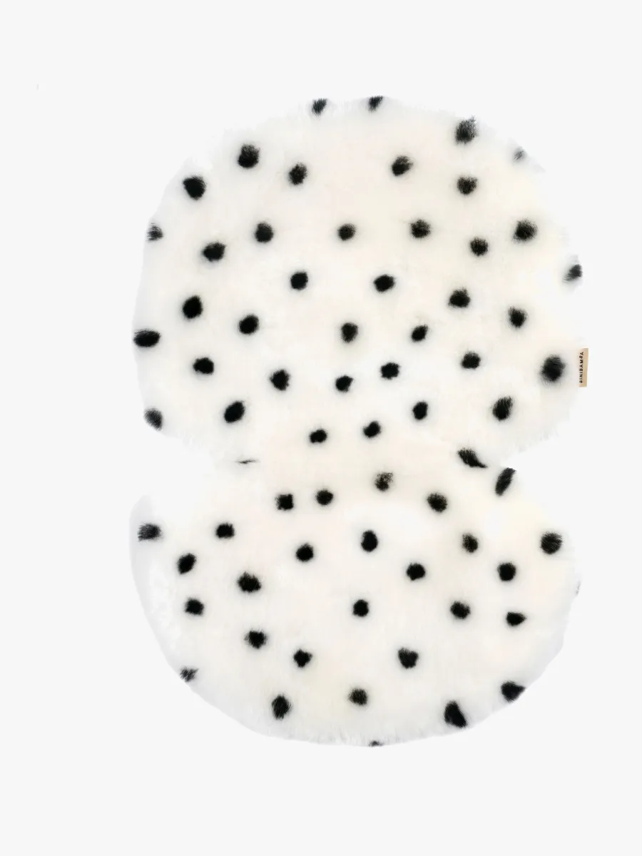 BINIBAMBA Sheepskin Sittdyna Fixed Harness, Dalmation