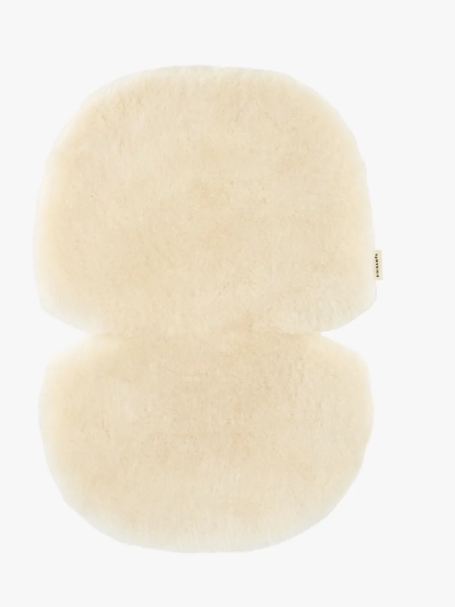 BINIBAMBA Sheepskin Sittdyna Fixed Harness, Milk
