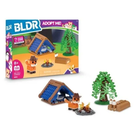 BLDR Adopt Me! Liten Bygglekset Räv med läger