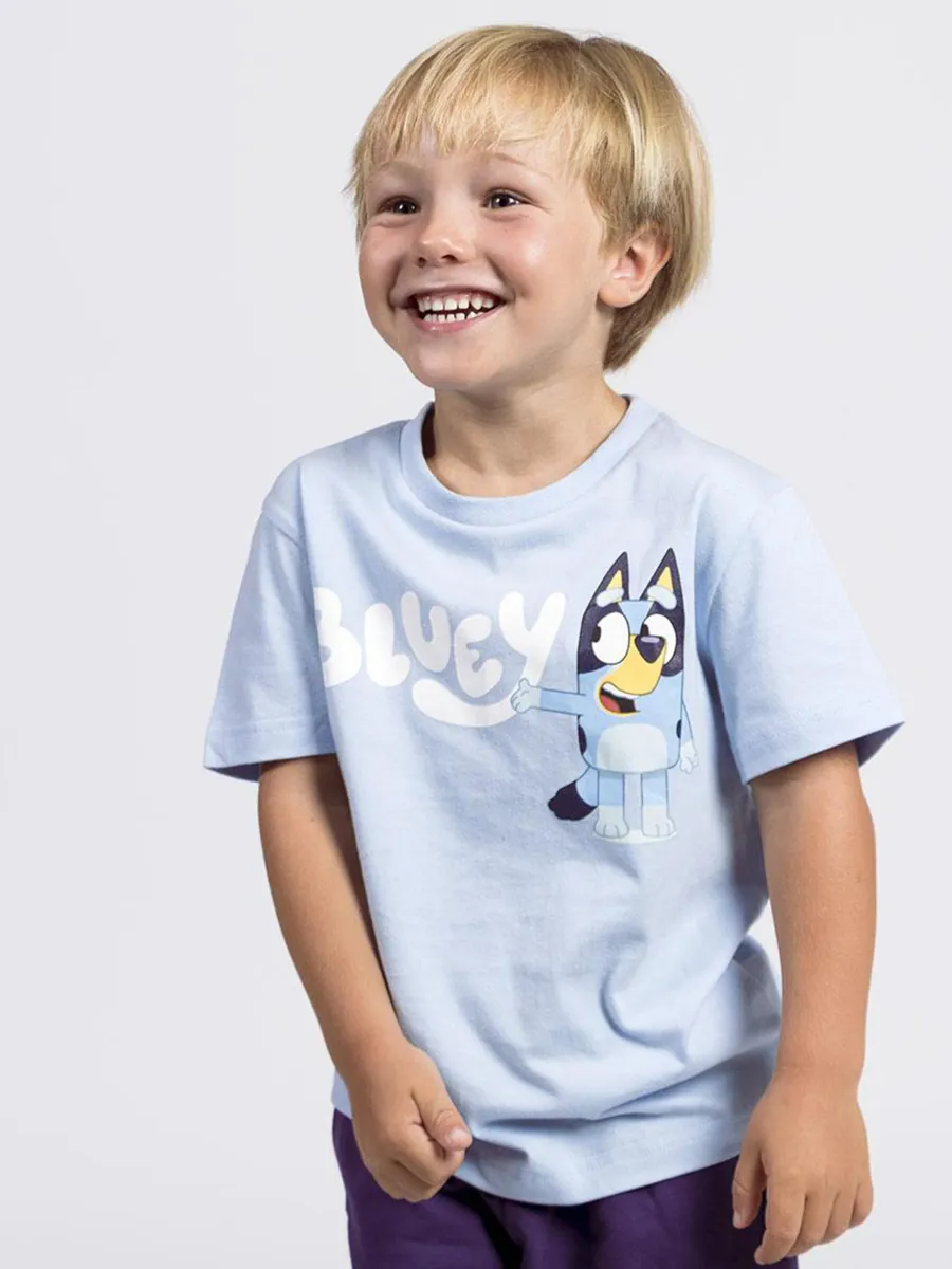 Bluey T-shirt, Ljusblå, 92-98