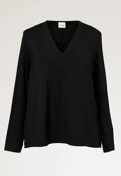 BOOB Easy V-neck Top (Svart)