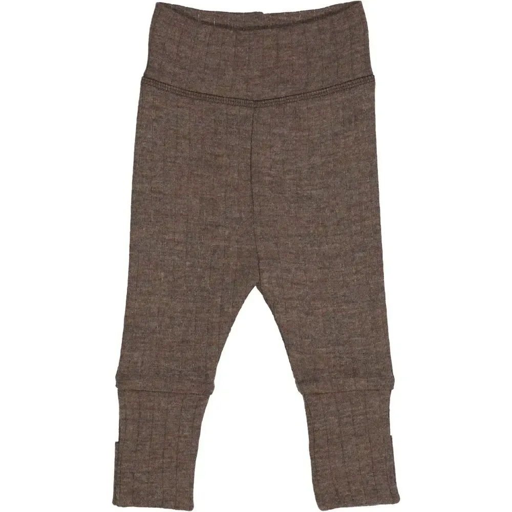 Byxor med Vikbar Mudd Woolly - Walnut Melange - 50