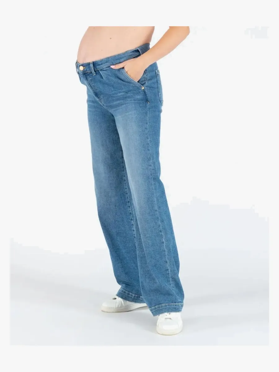 Cache Coeur KELLY Gravidjeans, Mid Blue, S