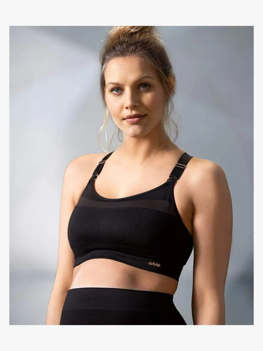 Cache Coeur WOMA Seamless Gravid/Amning Sport-BH, Black L