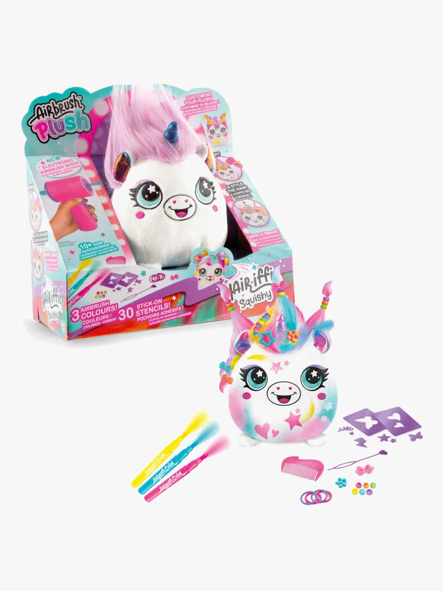 Canal Toys Airbrush Plush Hair'iffic Squishy Gosedjur Pal-Princess  17 cm
