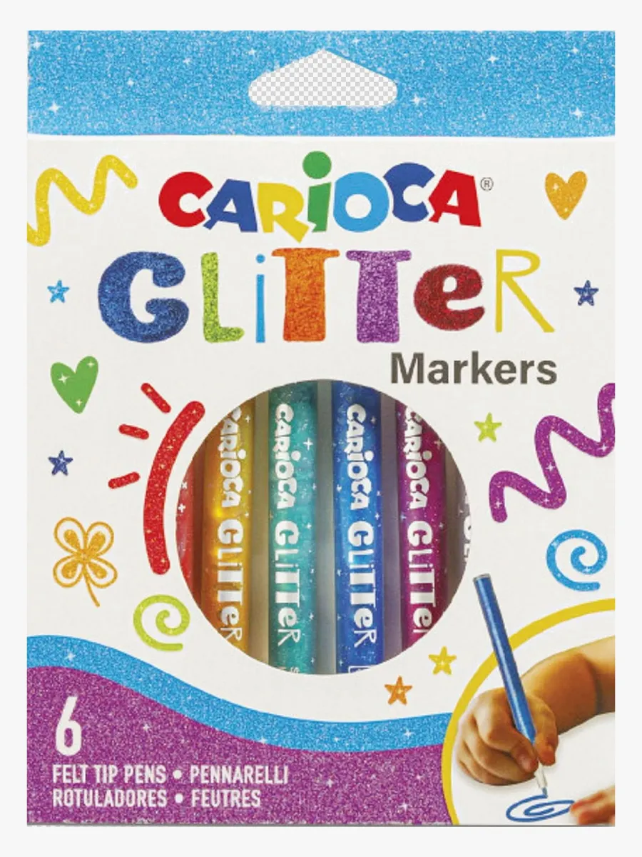 Carioca Plus Glitterpennor 8-Pack