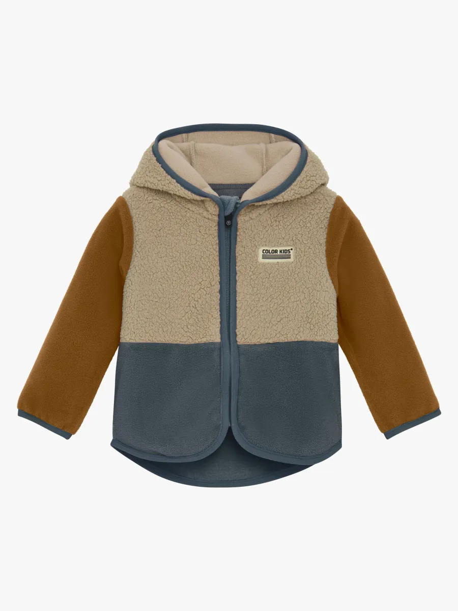 Color Kids Teddy Fleecejacka Baby, Stormy Weather, 98