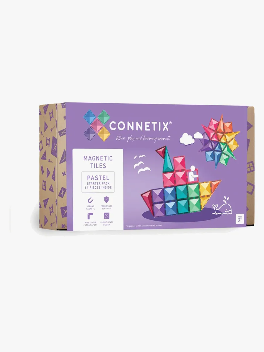 Connetix Magnetiska Byggklossar Pastel Startset 64 Delar