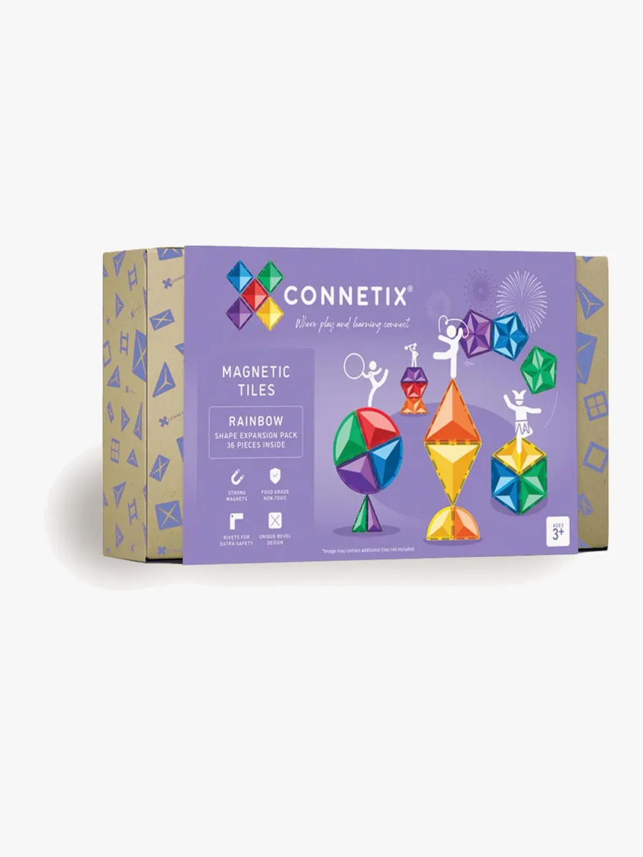 Connetix Magnetiska Byggklossar Rainbow Shape Expansionsset 36 Delar