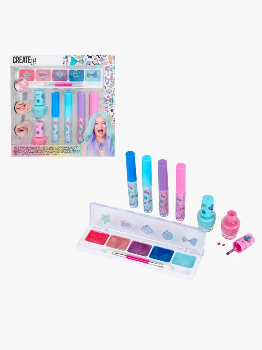 Create It! Sminkset Sjöjungfru Glitter 7 Delar