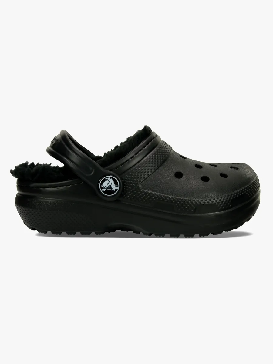 Crocs Classic Fodrade Tofflor, Svart, 28-29