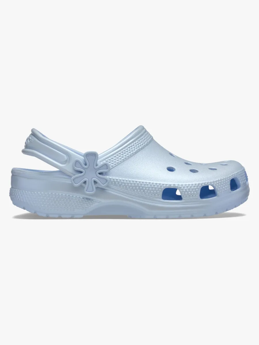 Crocs Classic Pearl Shine Tofflor, Blue Frost, 32-33