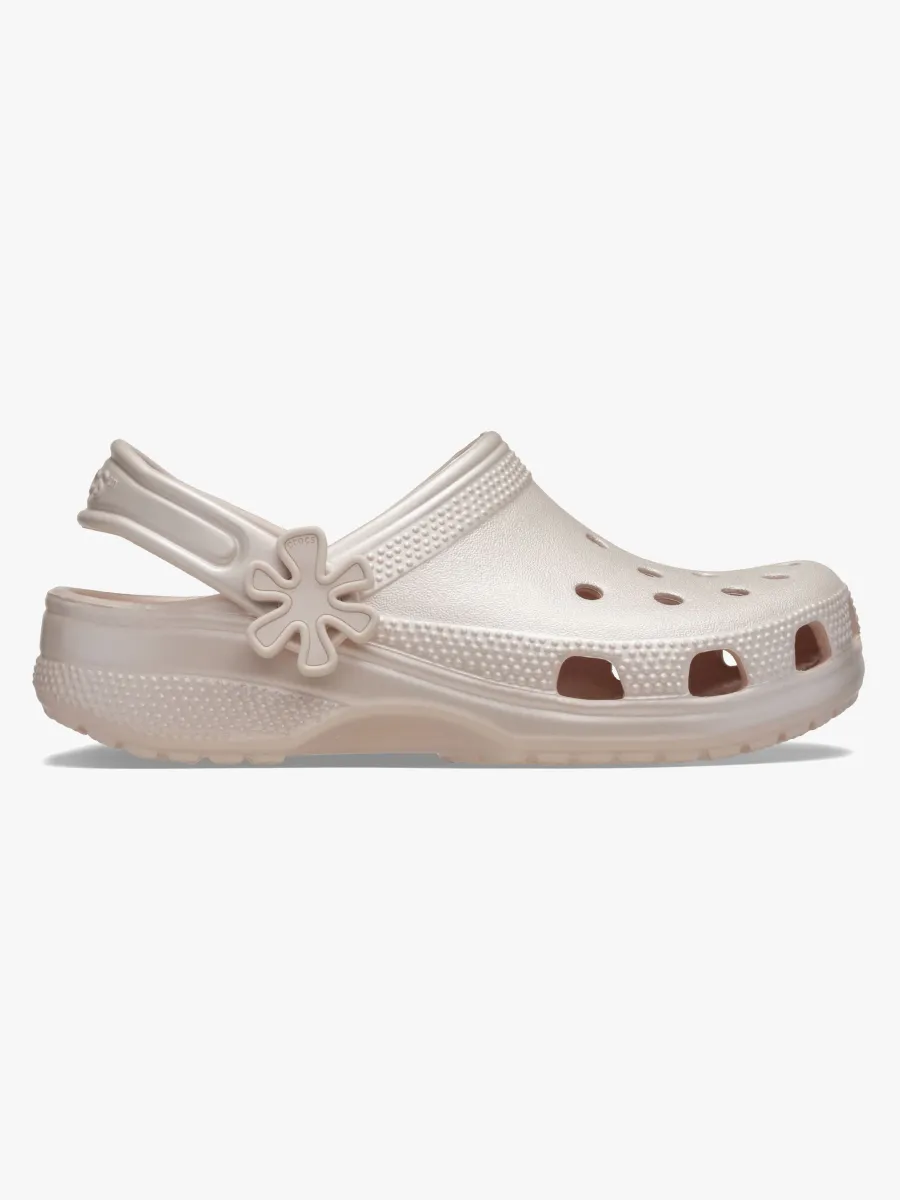 Crocs Classic Pearl Shine Tofflor, Quartz, 27-28