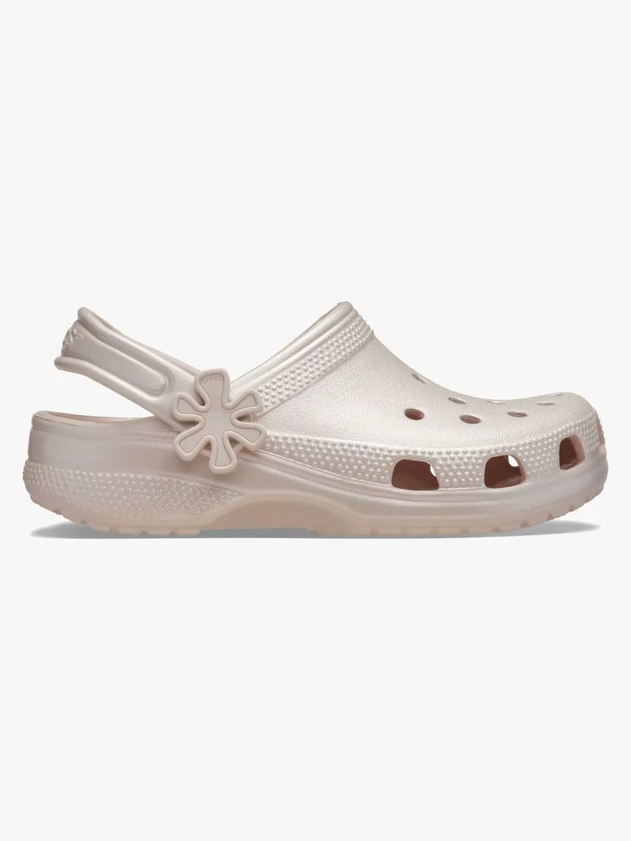 Crocs Classic Pearl Shine Tofflor, Quartz, 33-34