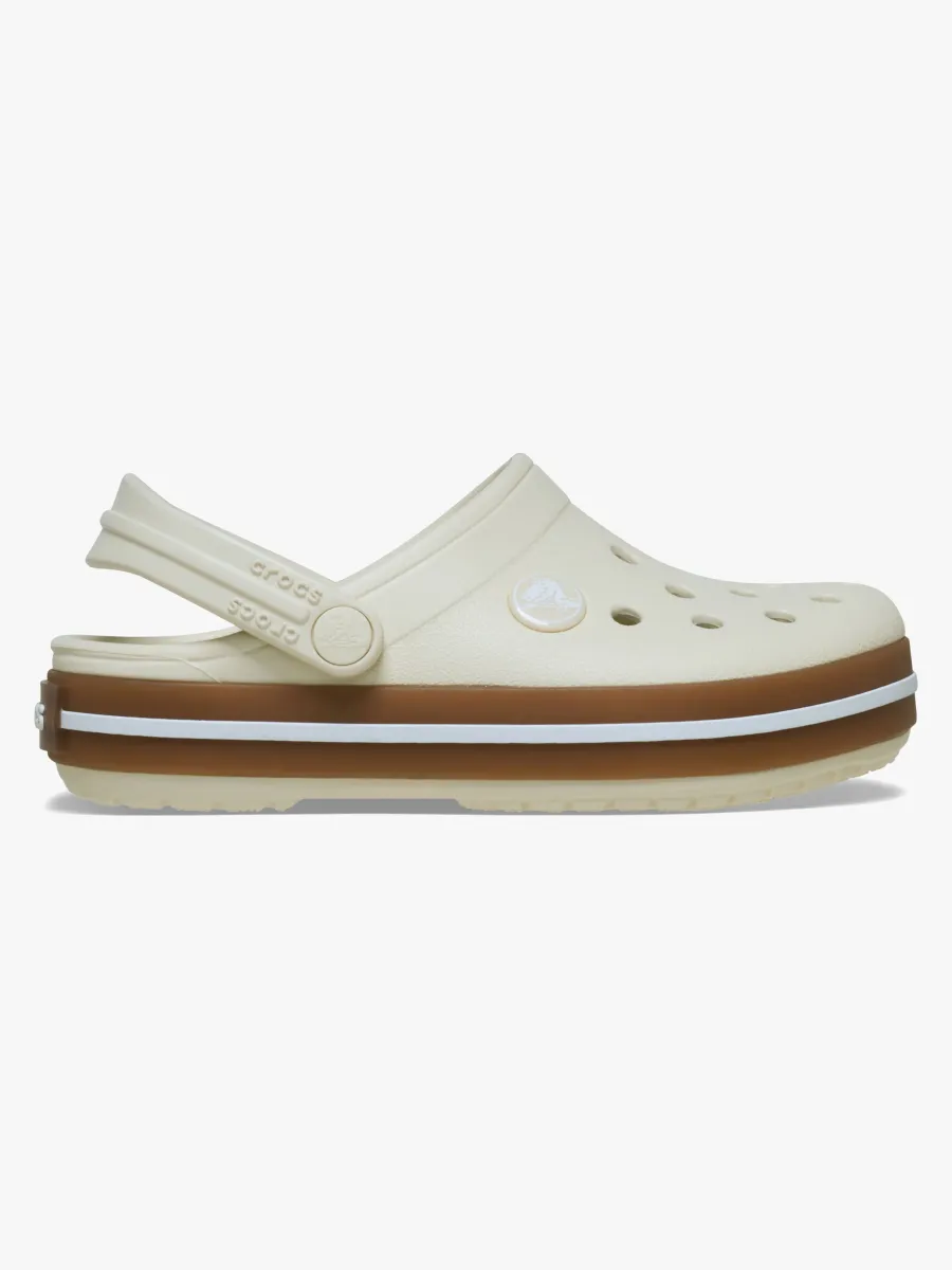 Crocs Crocband Gum Kids Tofflor, Summit White, 20-21