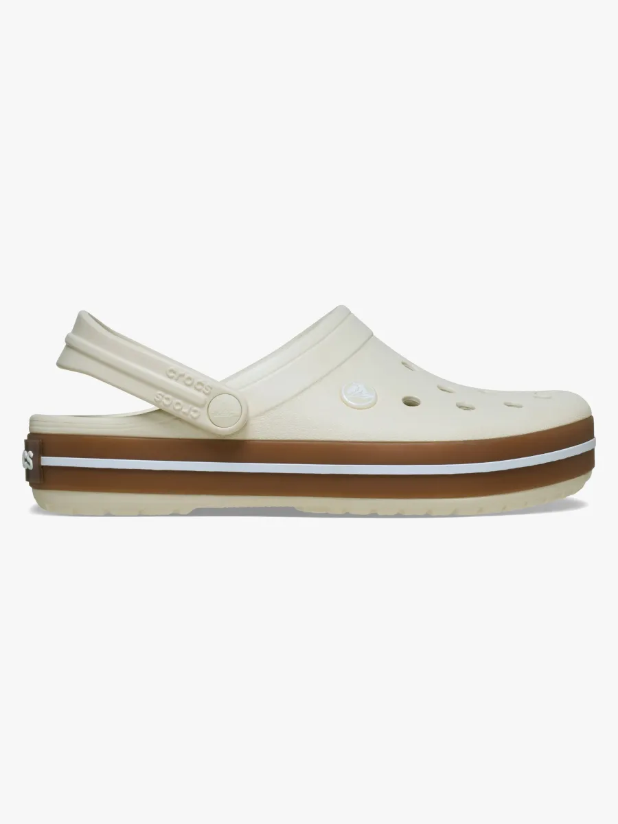 Crocs Crocband Gum Tofflor, Summit White, 32-33