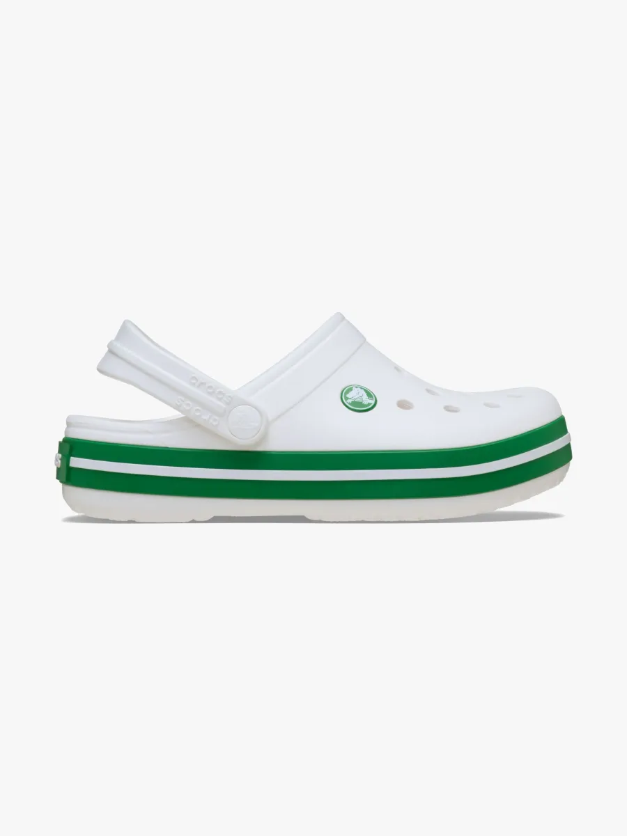 Crocs Crocband Tofflor, White/Green Ivy, 28-29
