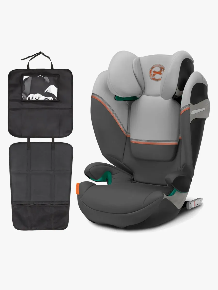 Cybex Solution S2 i-Fix Bältesstol inkl. 3-in-1 Sparkskydd, Lava Grey