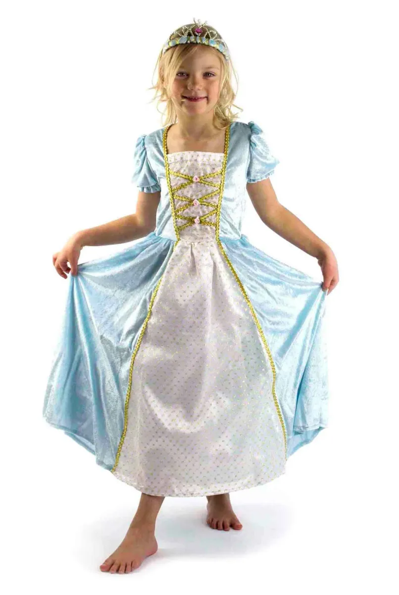 Den Goda Fen Utklädnad Prinsessklänning Sammet, Turkos S