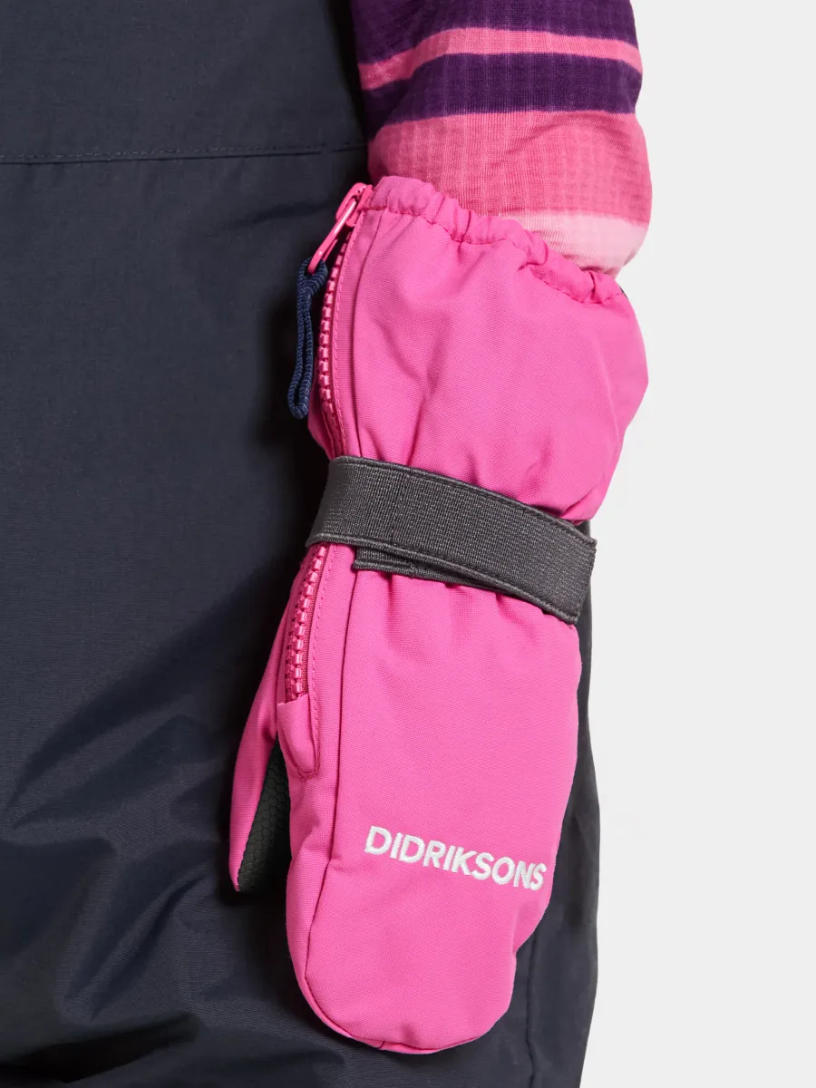 Didriksons Biggles Zip Vantar, Sweet Pink, 2-4 år