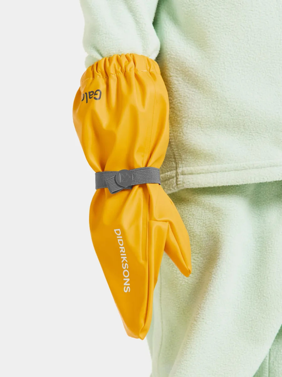 Didriksons Glove Regnvantar, Oat Yellow, 4 år
