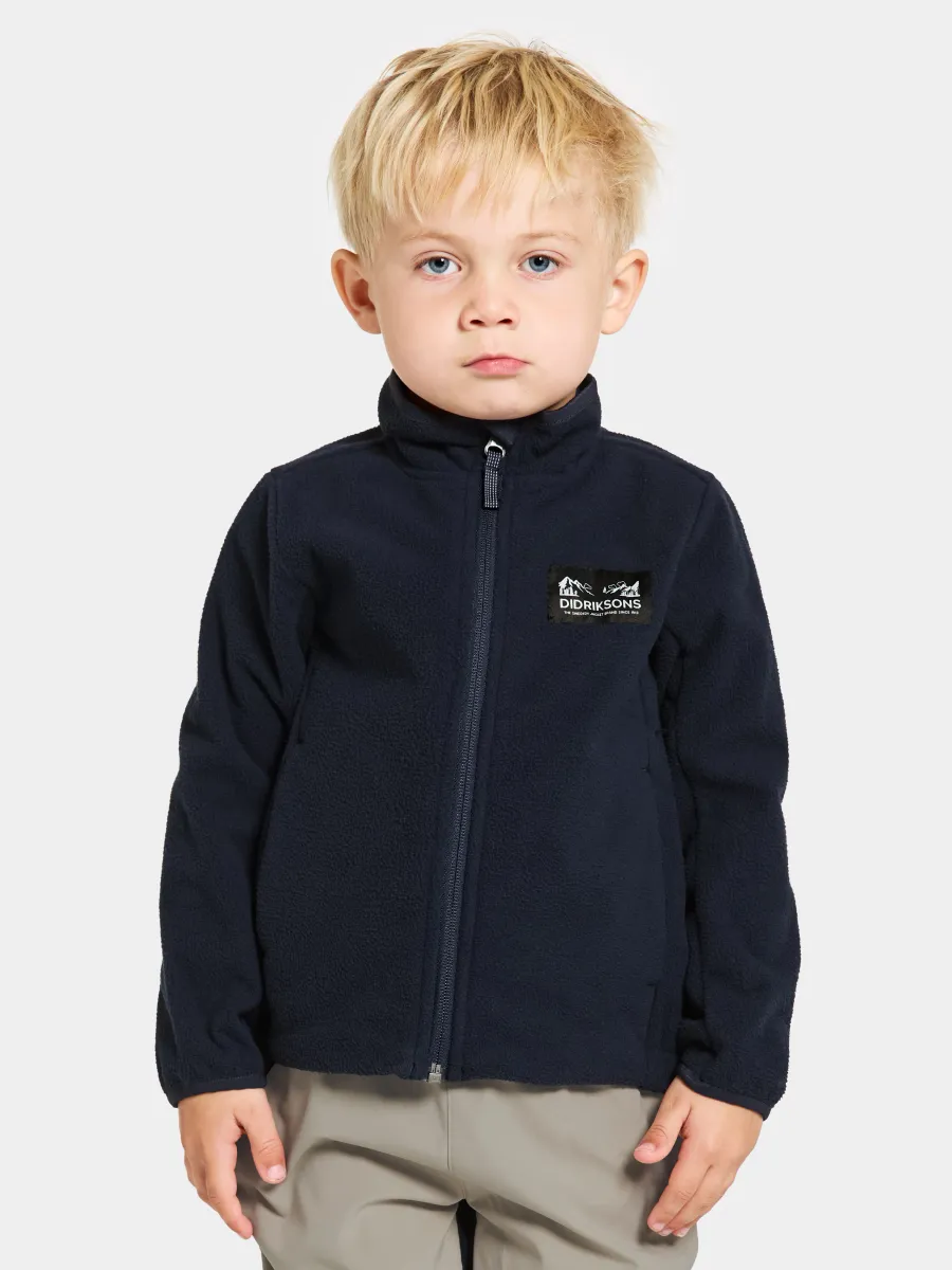 Didriksons Muskot  Vindtät Vindfleecejacka, Dark Night Blue, 110