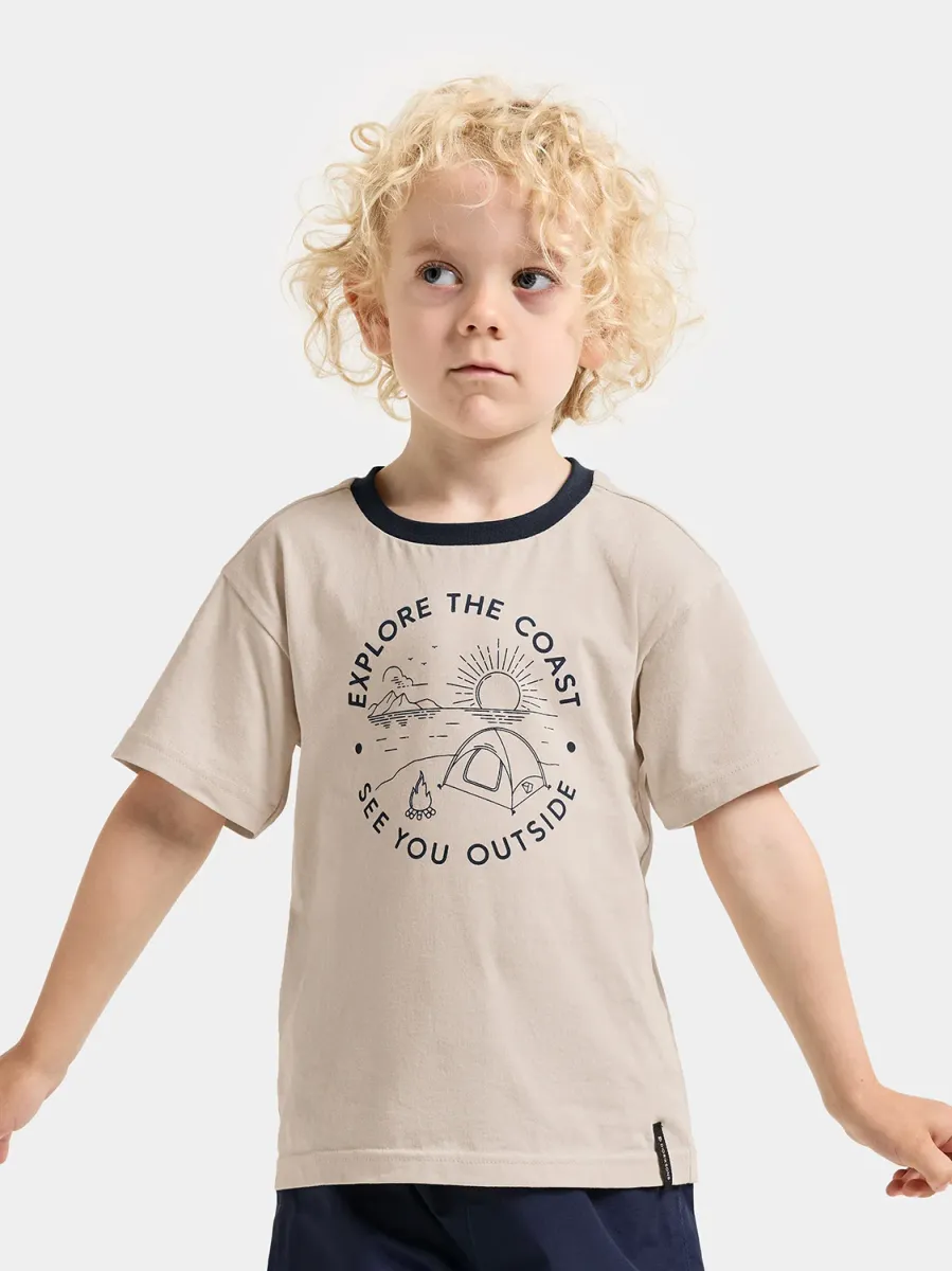 Didriksons Mynta T-shirt, Sand Beige, 90