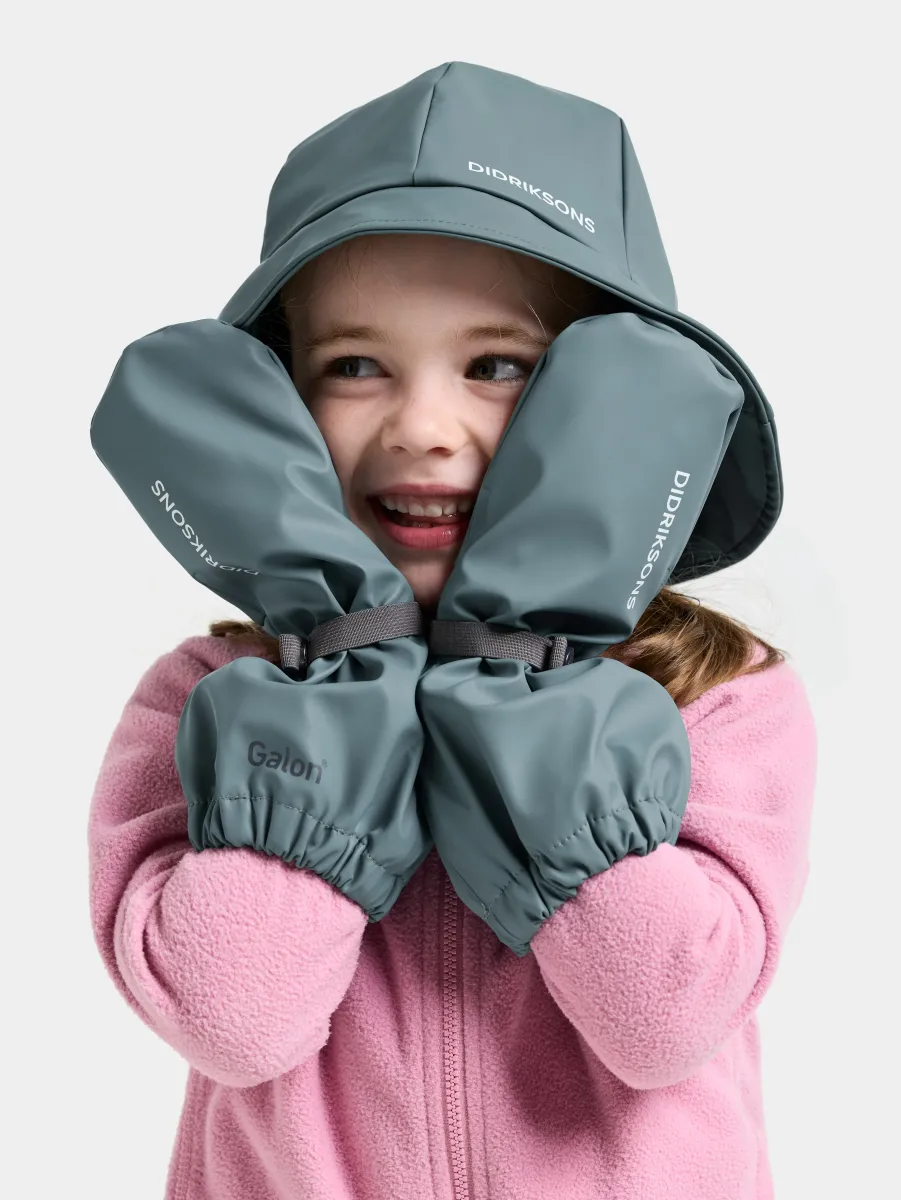 Didriksons Pileglove Fodrade Regnvantar, Factory Blue, 4 år
