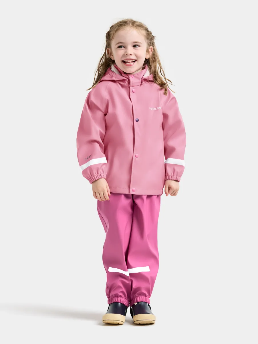 Didriksons Slaskeman Regnställ, Light Heather Pink, 90