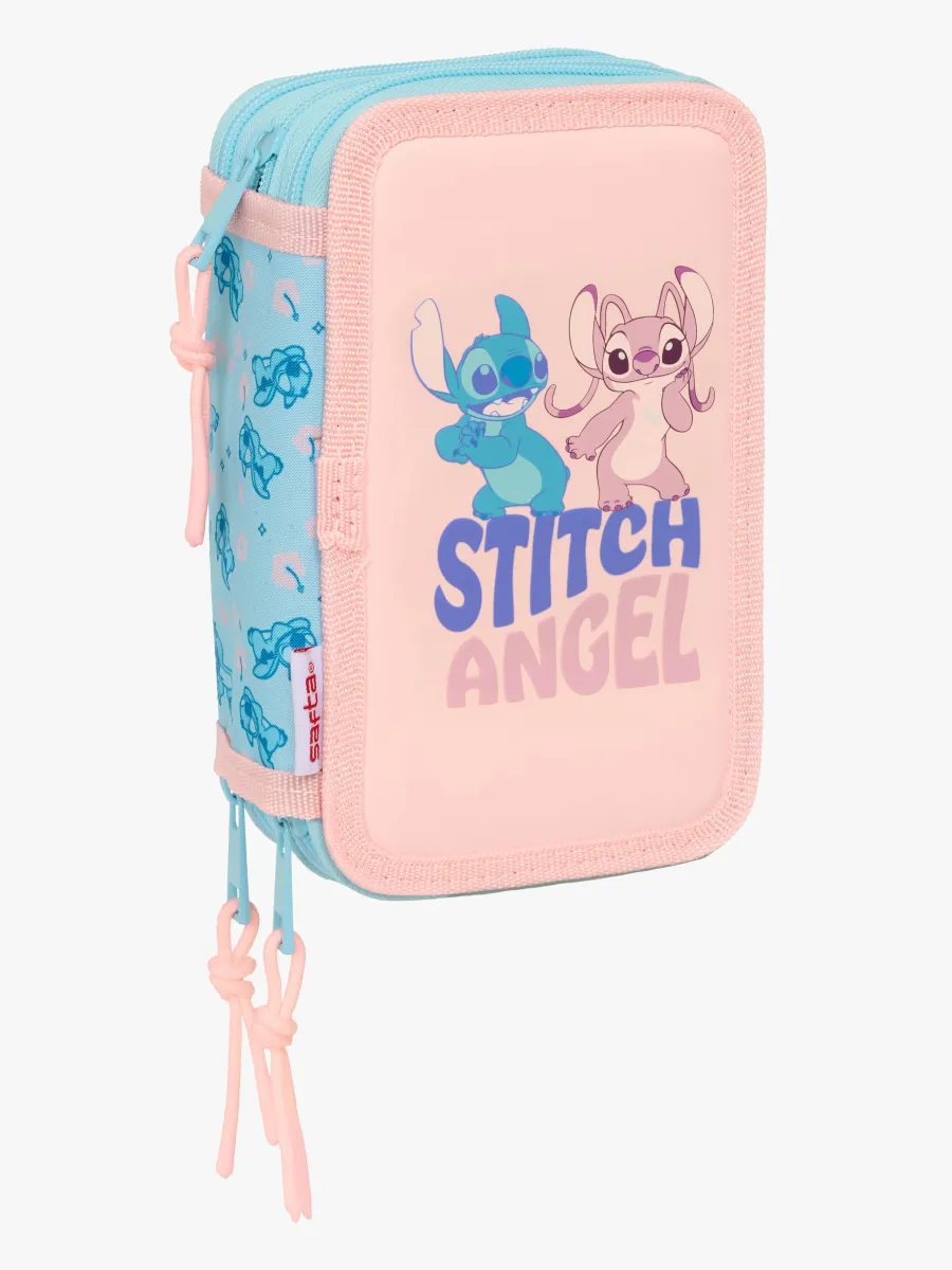 Disney Stitch  Fyllt Trippelpennfodral 37 Delar, Ohana