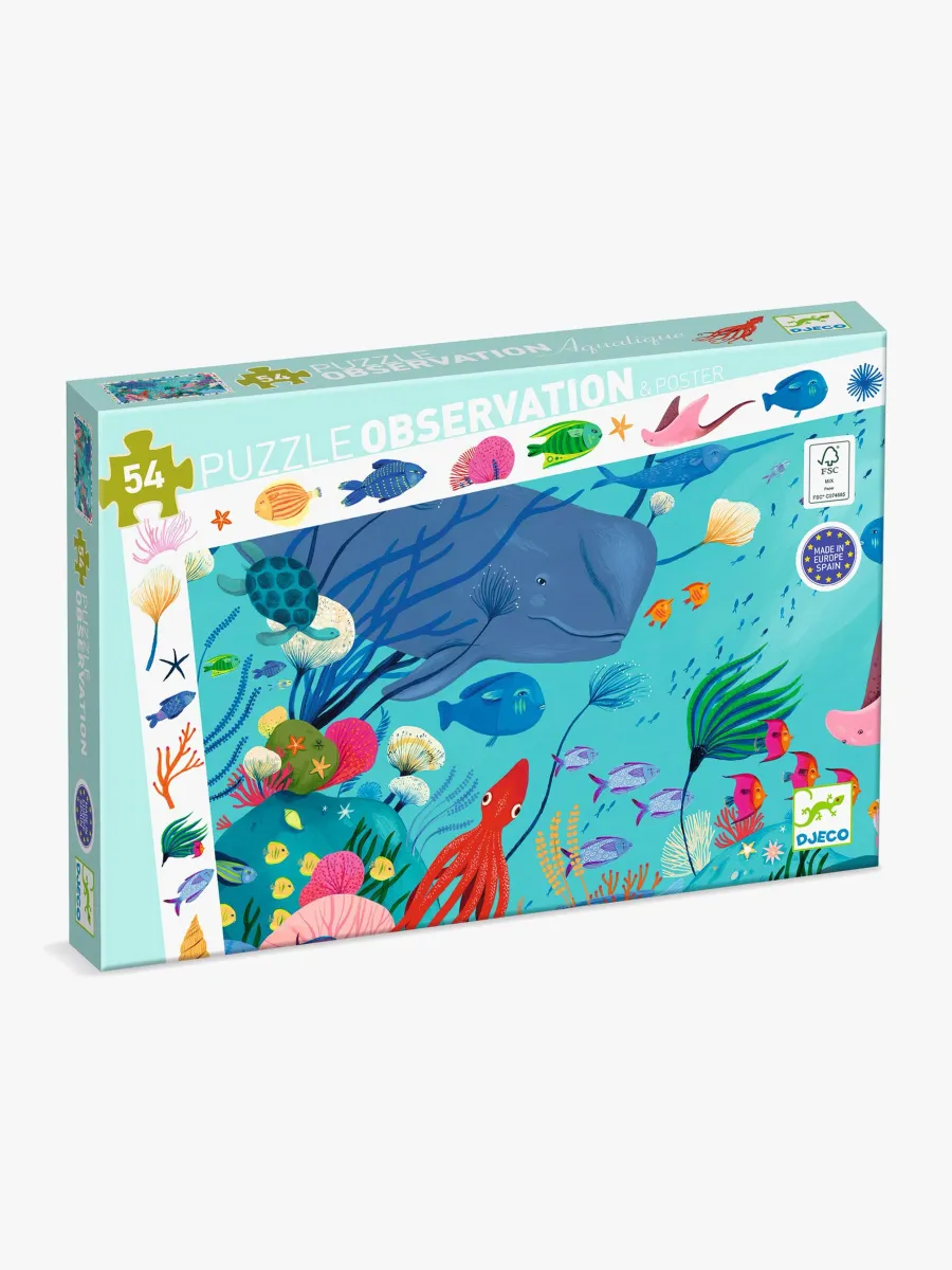 Djeco  Observationspussel Aquatic 54 Bitar