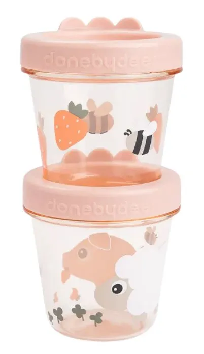 Done by Deer snackslådor 2-pack Tiny Farm, powder