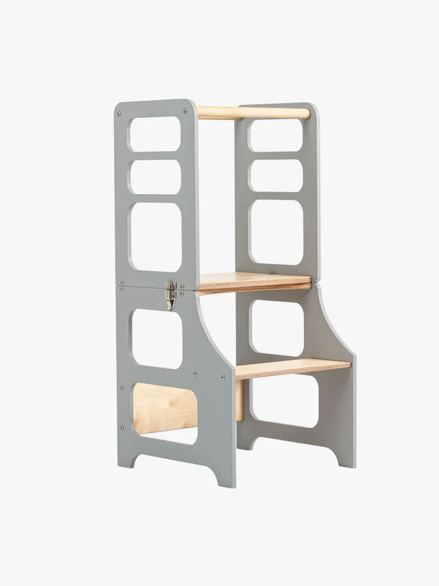 Duck Woodworks Fällbar Hjälpa Till Pall, Grå