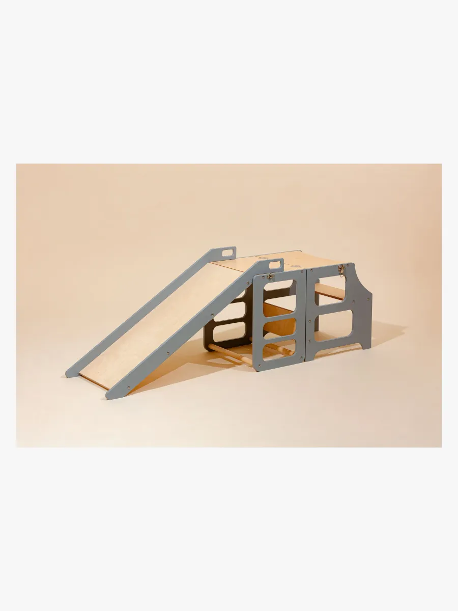 Duck Woodworks Rutschkana för Fällbar Hjälpa Till Pall, Grå