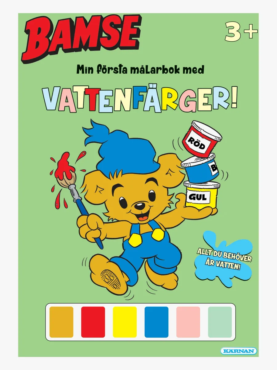 Egmont Kärnan Bamse Min Första Målarbok med Vattenfärger