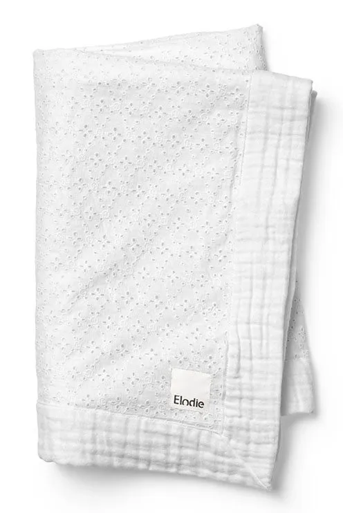 Elodie Details mjuk bomullsfilt, embroidery anglaise