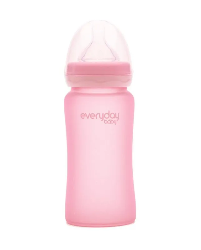 Everyday Baby nappflaska glas 240 ml, rose pink