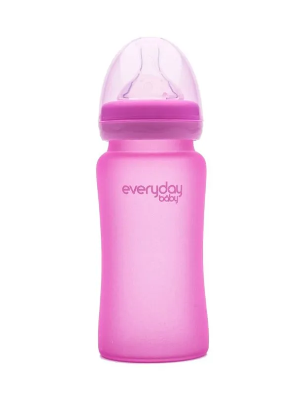 Everyday Baby nappflaska med värmeind 240 ml, rosa