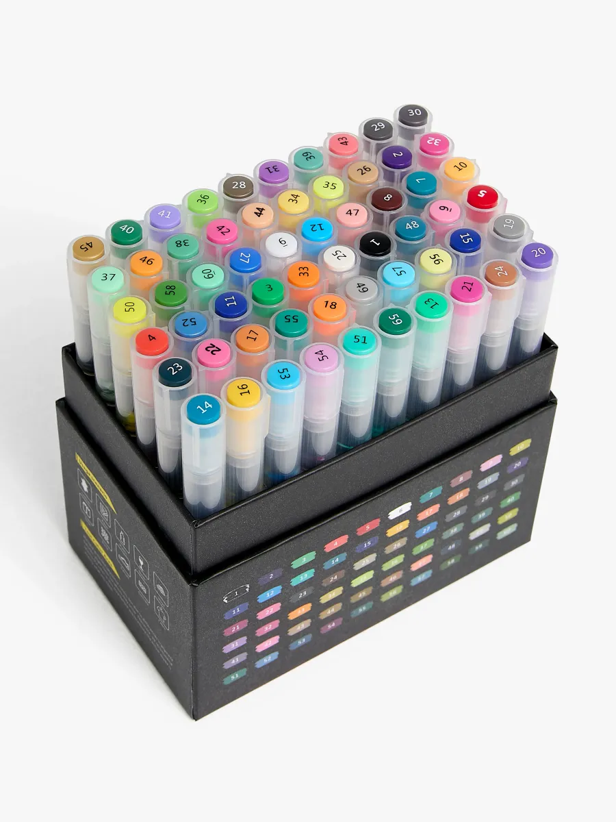 Fippla Akrylpennor 60-Pack