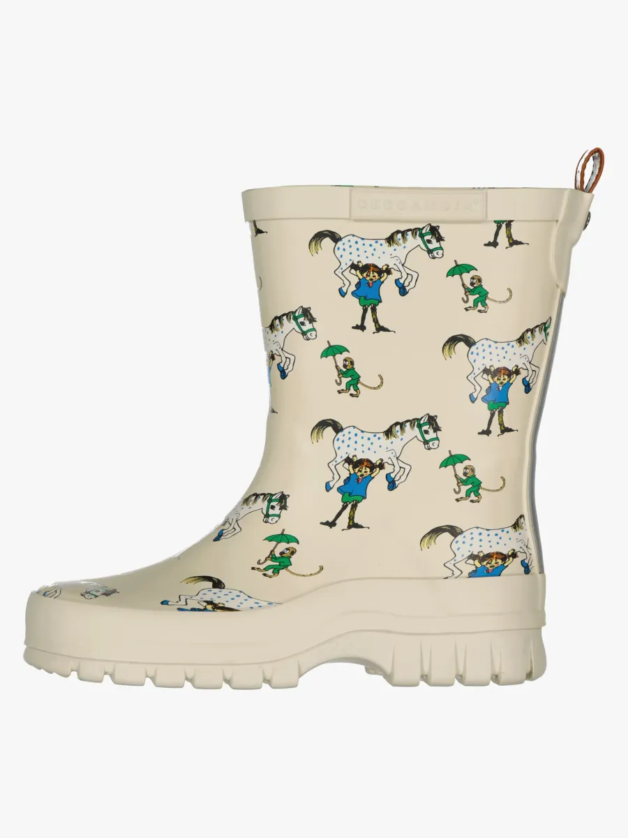 Geggamoja Gummistövlar Pippi Långstrump, Beige, 26